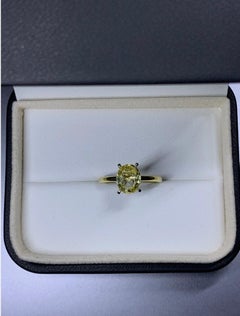 2.15ct Sapphire oval shaped solitaire engagement ring in 18ct yellow gold