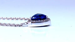 2.15ct Tanzanite Necklace 14kt Gold Trillian 18 inch Necklace*