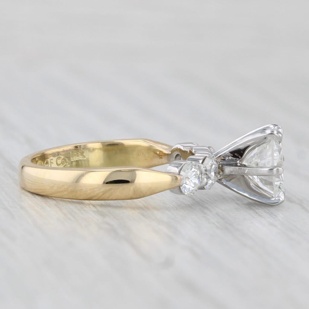 Women's or Men's 2.15ctw Round Diamond Engagement Ring 18k Gold Size 6.5 Hearts on Fire GIA For Sale