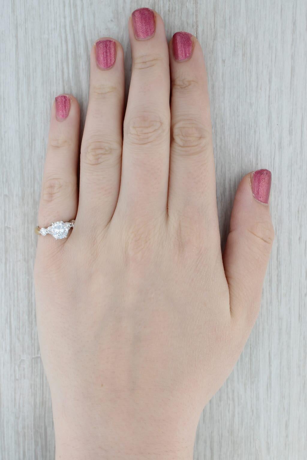 2.15ctw Round Diamond Engagement Ring 18k Gold Size 6.5 Hearts on Fire GIA For Sale 2