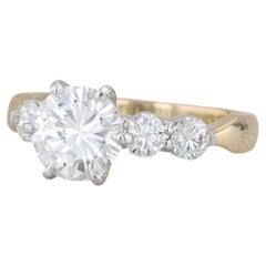 2.15ctw Round Diamond Engagement Ring 18k Gold Size 6.5 Hearts on Fire GIA