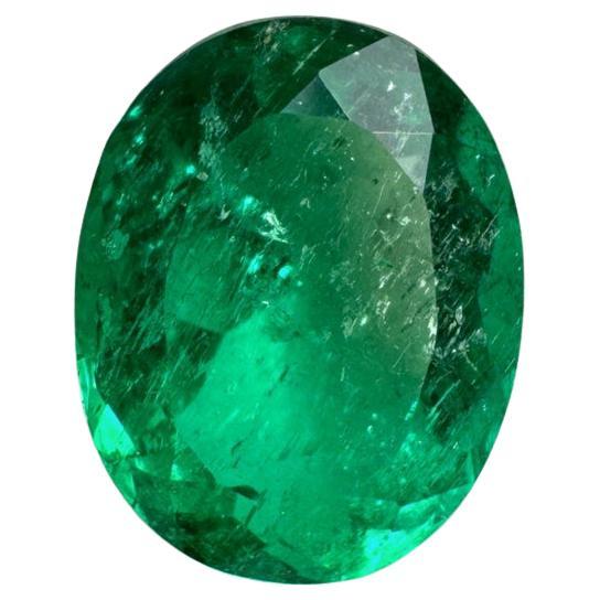 2.16 Carat 10x8 Vivid Muzo Green Colombian Emerald - Oval Cut May Birthstone