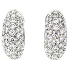 2.16 carat Diamond Huggie Earrings in 18 kt White Gold