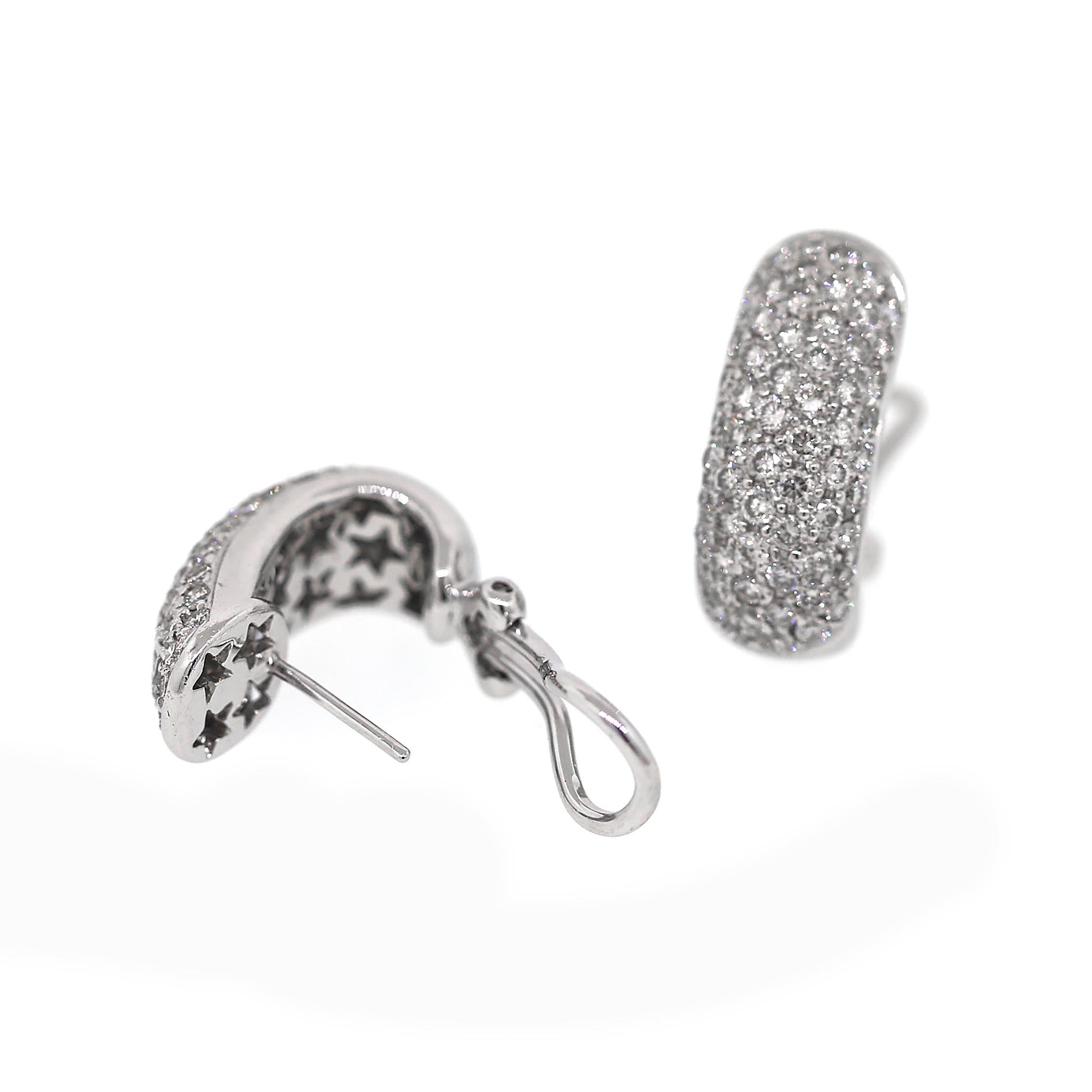 Women's 2.16 carat Diamond Huggies Earrings For Sale