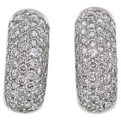 Boucles d'oreilles Huggies en diamant de 2,16 carats