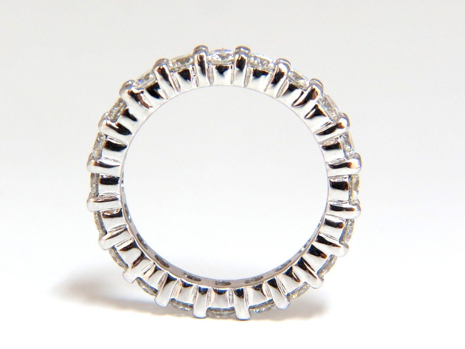 Round Cut 2.16 Carat Natural Round Diamonds Eternity Ring Sharing Prong