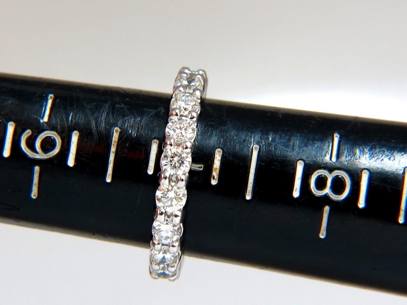 2.16 Carat Natural Round Diamonds Eternity Ring Sharing Prong In New Condition In New York, NY