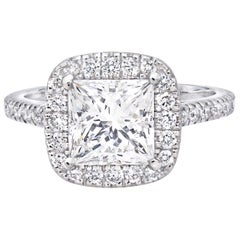 2.16 Carat Princess Cut Engagement Ring
