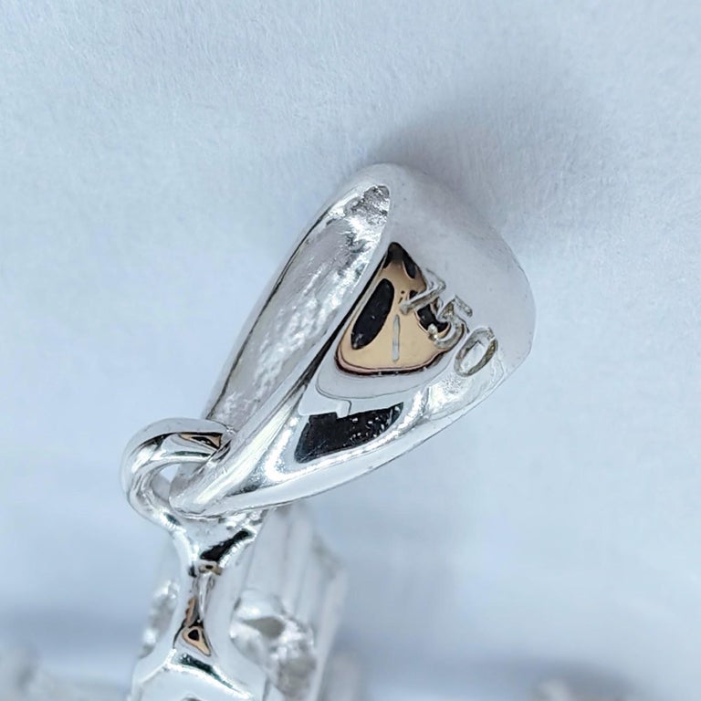 Ciondolo Croce Collana Croce In Argento Sterling 925 Con Ciondolo CZ - 24mm, Chiusura A Granchietto, 18 Pollici Collana Pendente Donna - Foto 8