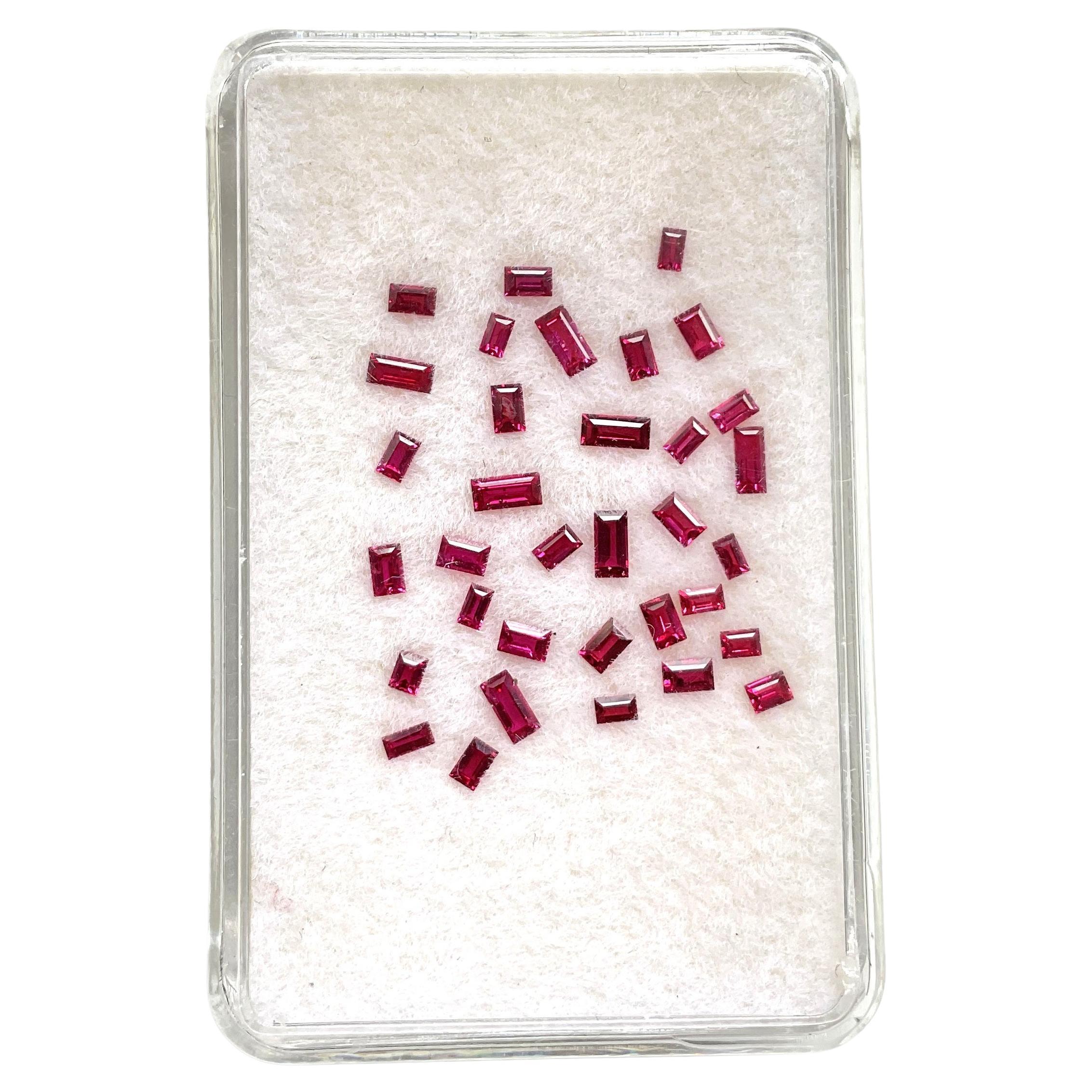 2.16 Carats Mozambique Ruby Top Quality Baguette Cut stone No Heat Natural Gem
