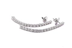 2.16 Carats Vs G Color Diamonds Pendant Tennis Earrings