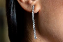 2.16 Carats Vs G Color Diamonds Pendant Tennis Earrings