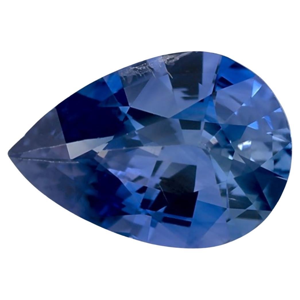 2.16 Ct Blue Sapphire Pear Loose Gemstone For Sale