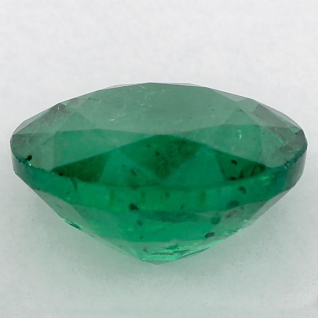 2.16 Ct Emerald Round Loose Gemstone In New Condition For Sale In Fort Lee, NJ