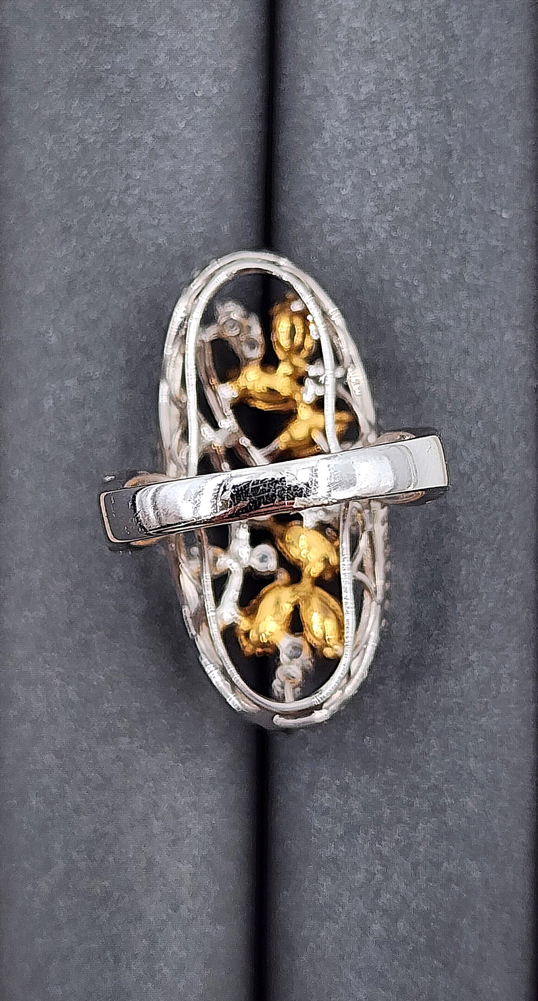 Women's or Men's 2.16 ct Natural Yellow & Diamond Ring For Sale