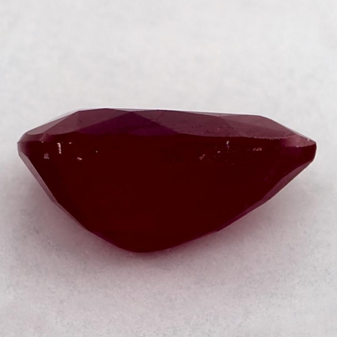 2.16 Ct Ruby Pear Loose Gemstone In New Condition For Sale In Fort Lee, NJ
