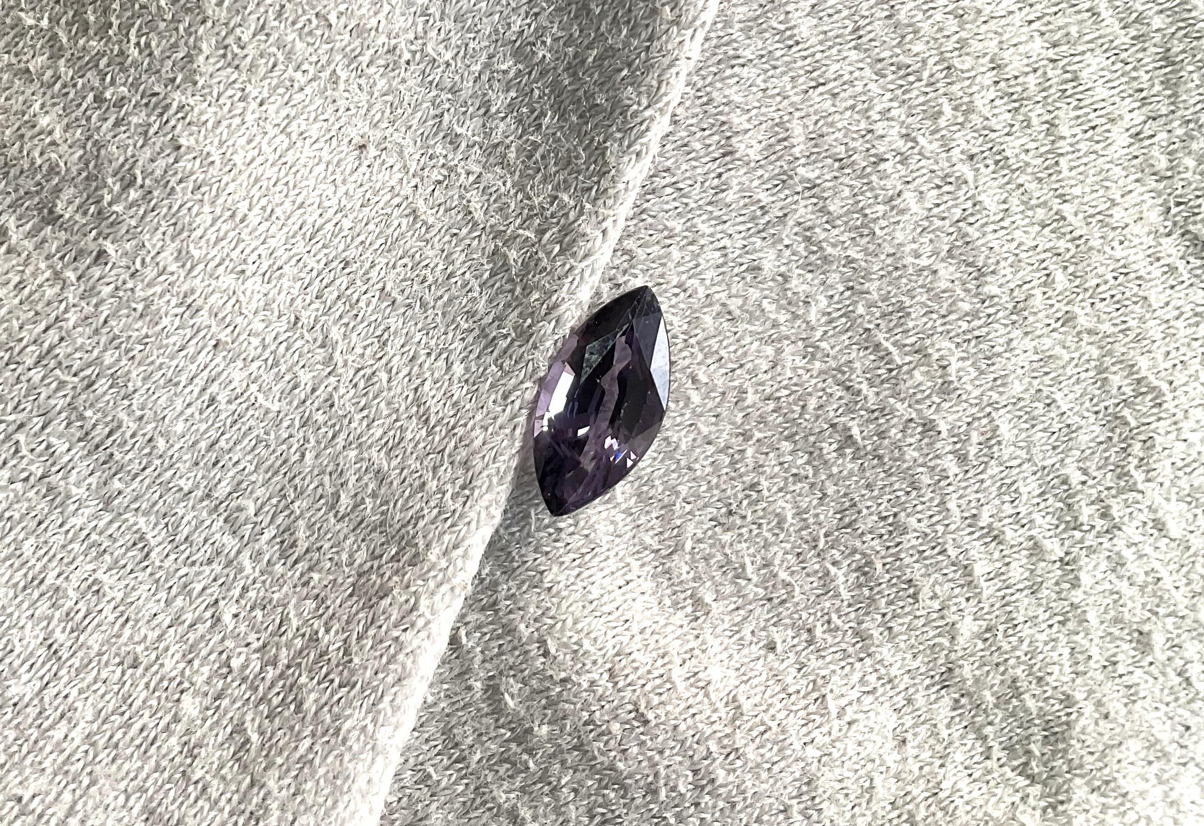 2.16 Cts Tanzania Purple Spinel Marquise Faceted Natural Gemstone for Jewelry In New Condition For Sale In Jaipur, RJ