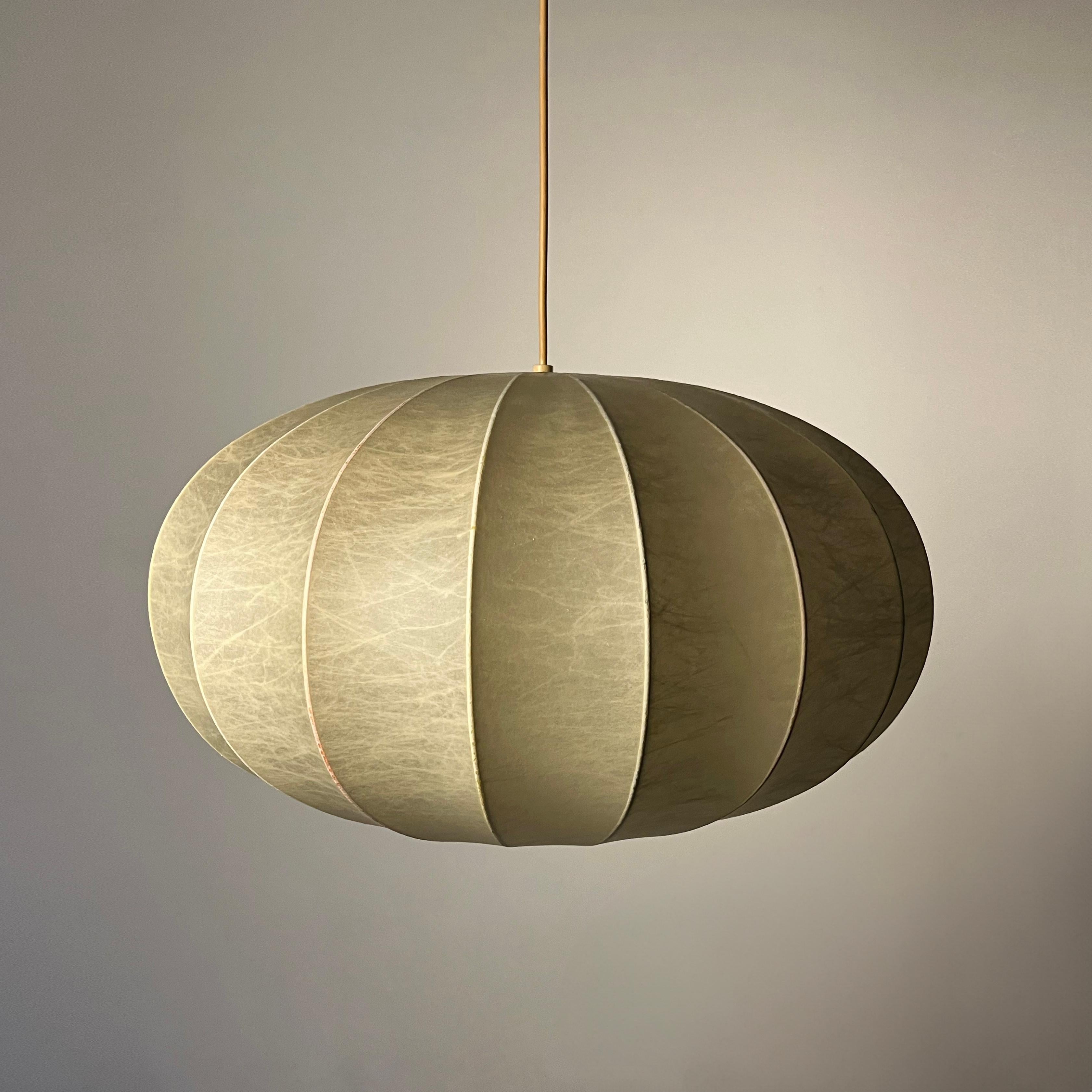 21.6 Inches Space Age Cocoon Pendant Lamp by Friedel Wauer for Goldkant Leuchten 2