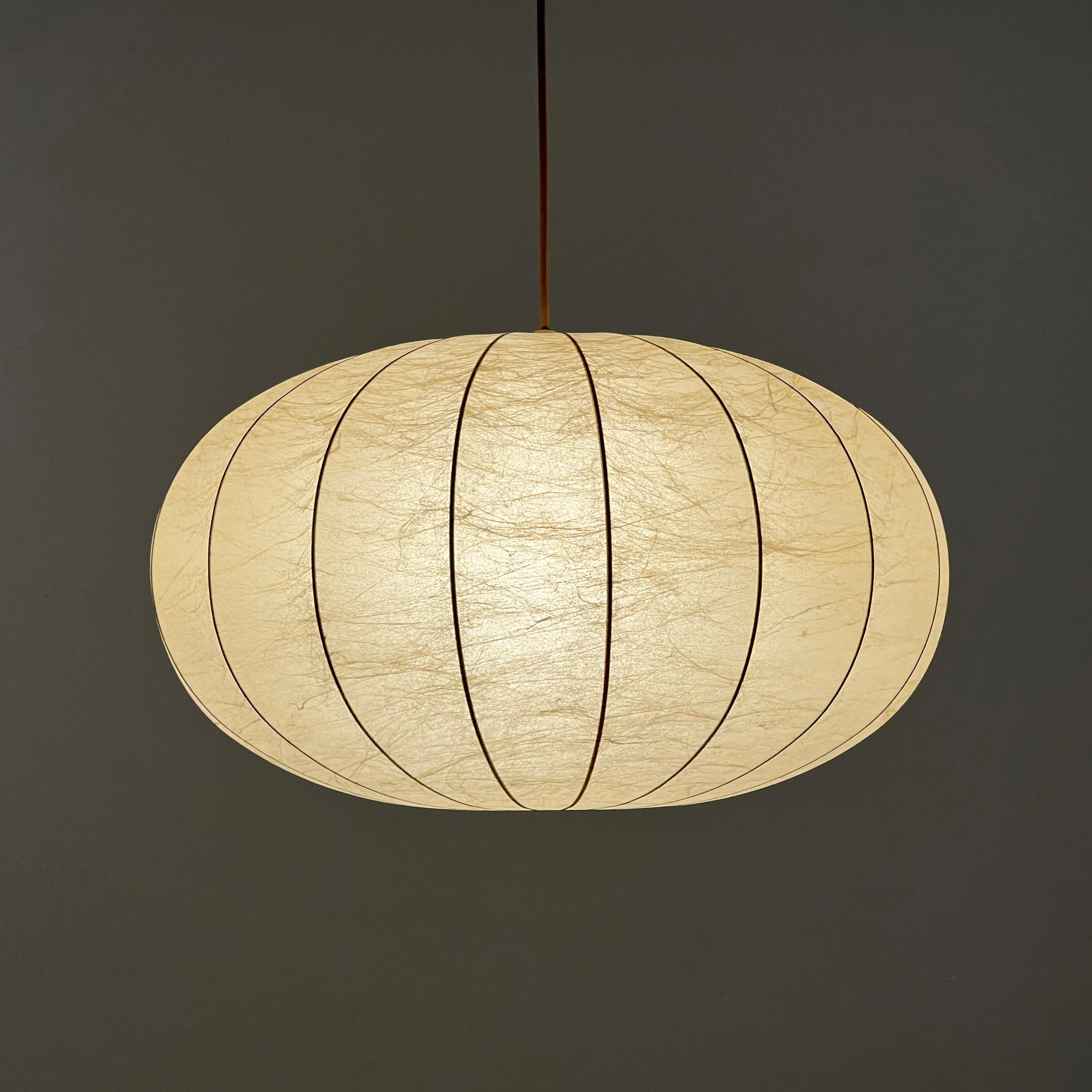 Mid-20th Century 21.6 Inches Space Age Cocoon Pendant Lamp by Friedel Wauer for Goldkant Leuchten