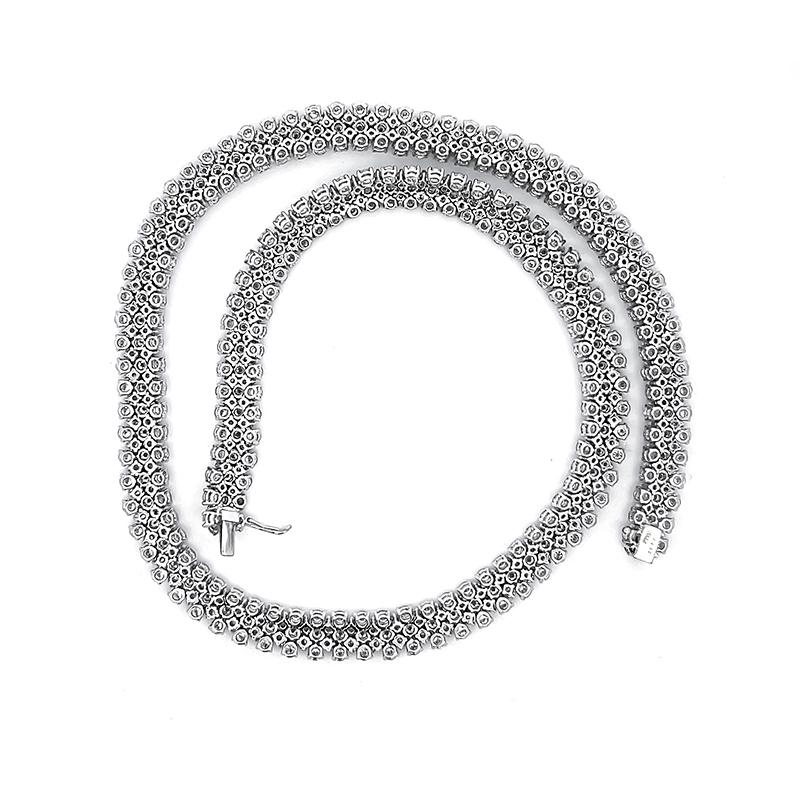 21.60 ct Diamond Platinum Necklace In Good Condition For Sale In New York, NY