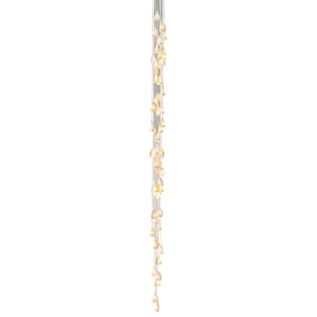 21.61 Cluster porcelain chandelier lamp by Bocci
Dimensions: diameter 70.7 x height 300 cm 
Materials: porcelain, borosilicate glass, braided metal coaxial cable, electrical components, brushed nickel canopy. 
Lamping: 1.5w LED or 20w xenon.