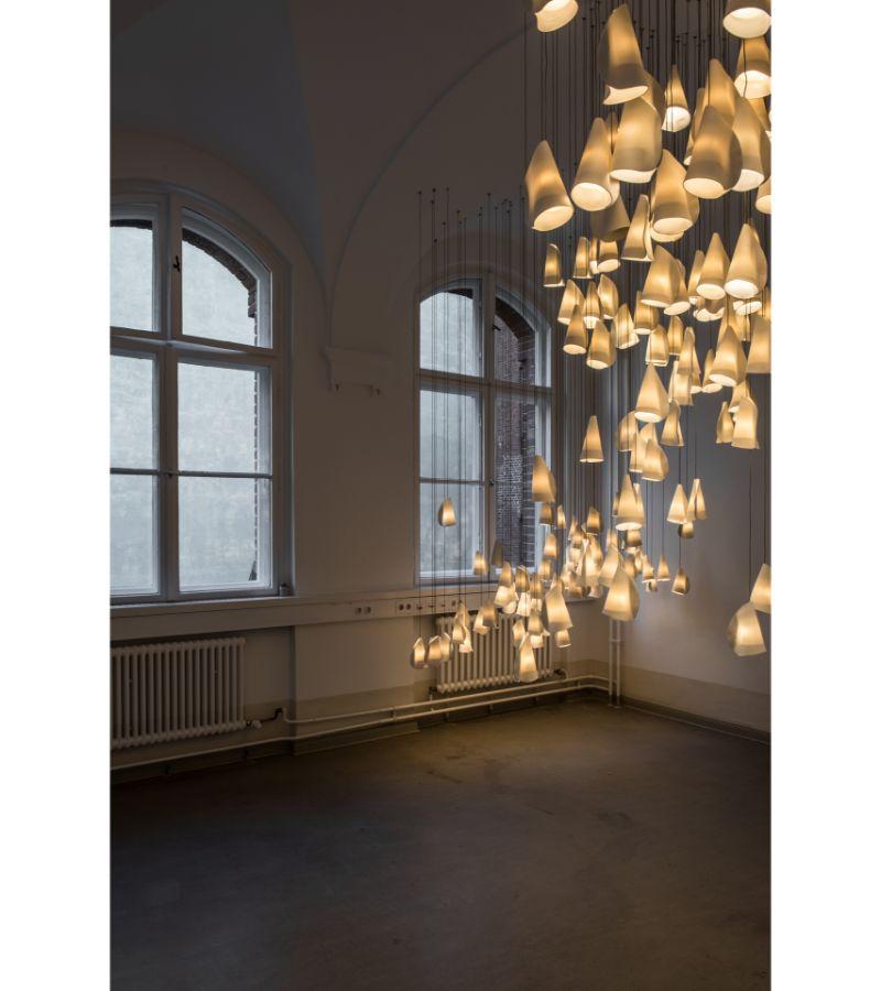 Brushed 21.61 Cluster Porcelain Chandelier Lamp by Bocci For Sale