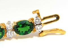 21.68 Carat Natural Vivid Bright Green Tsavorite Diamonds Tennis Bracelet
