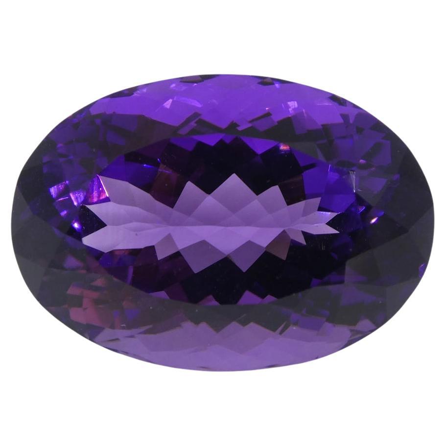 21.69 ct Oval Amethyst For Sale