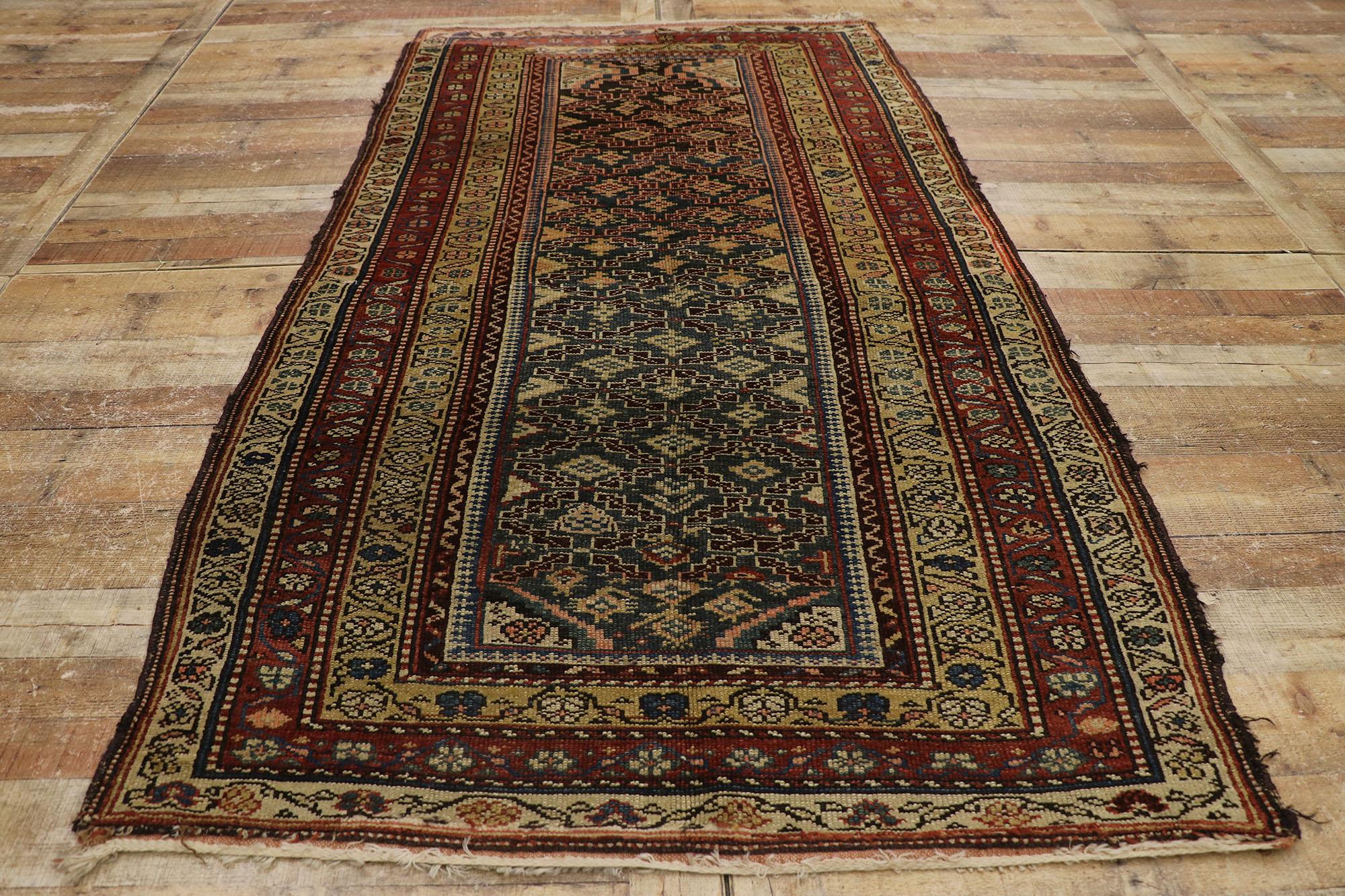Antique Caucasian Shirvan Rug with Tribal Style For Sale 1