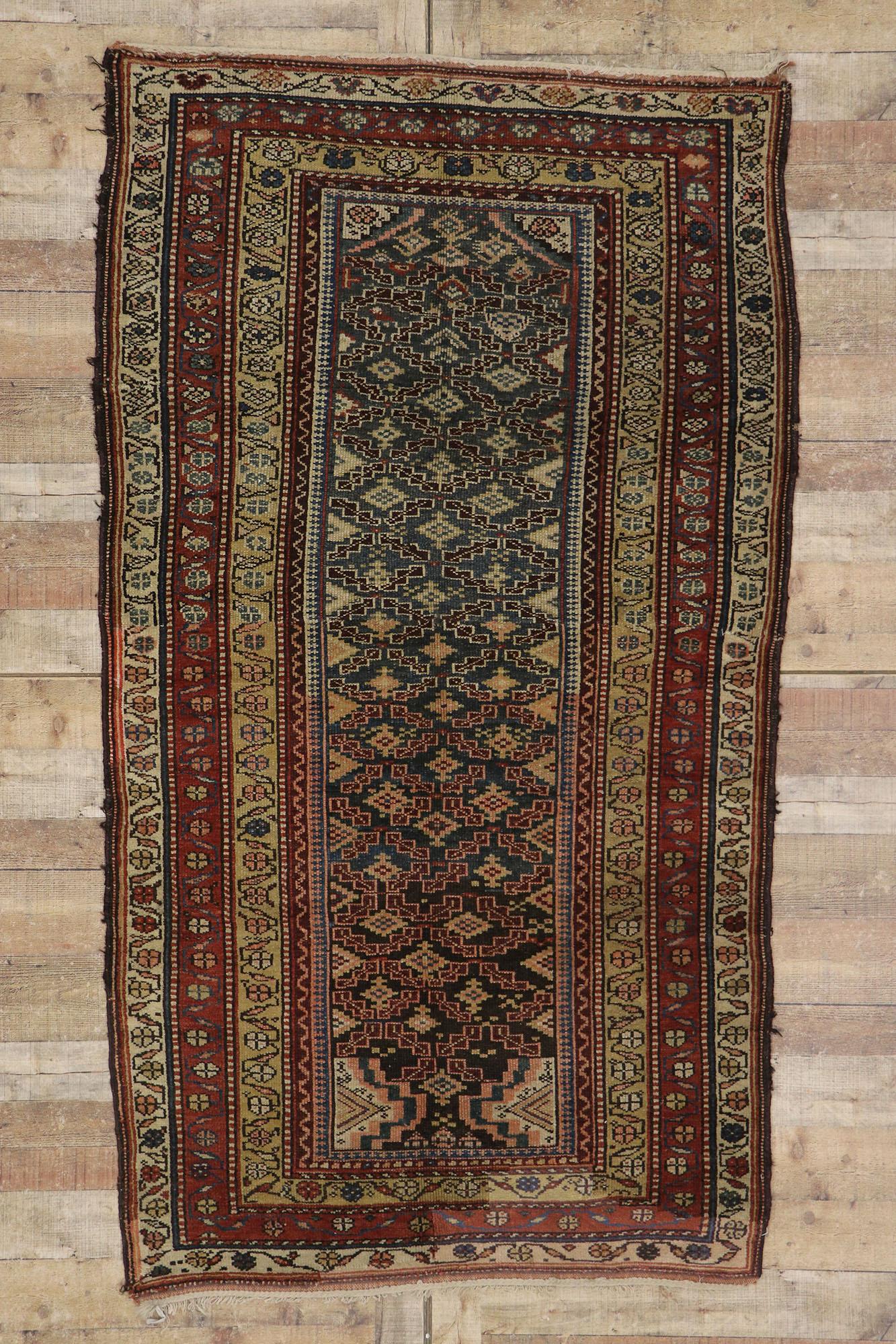 Antique Caucasian Shirvan Rug with Tribal Style For Sale 2