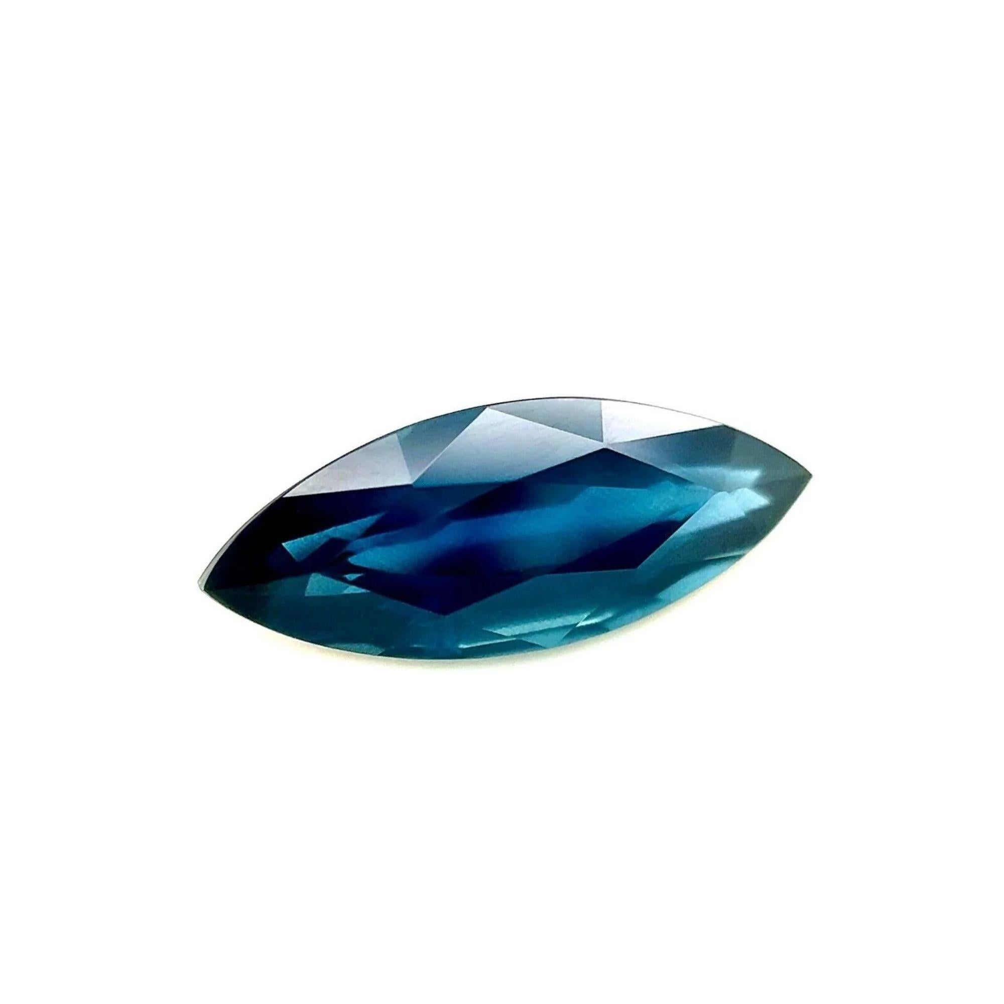 2.16ct AIG Certified Vivid Blue Sapphire Marquise Cut Rare 13.1x5.2mm Loose Gem

AIG Certified Vivid Blue Sapphire Gemstone.
2.16 Carat sapphire with a beautiful vivid blue colour. Fully certified by AIG confirming stone as natural.
Also has very