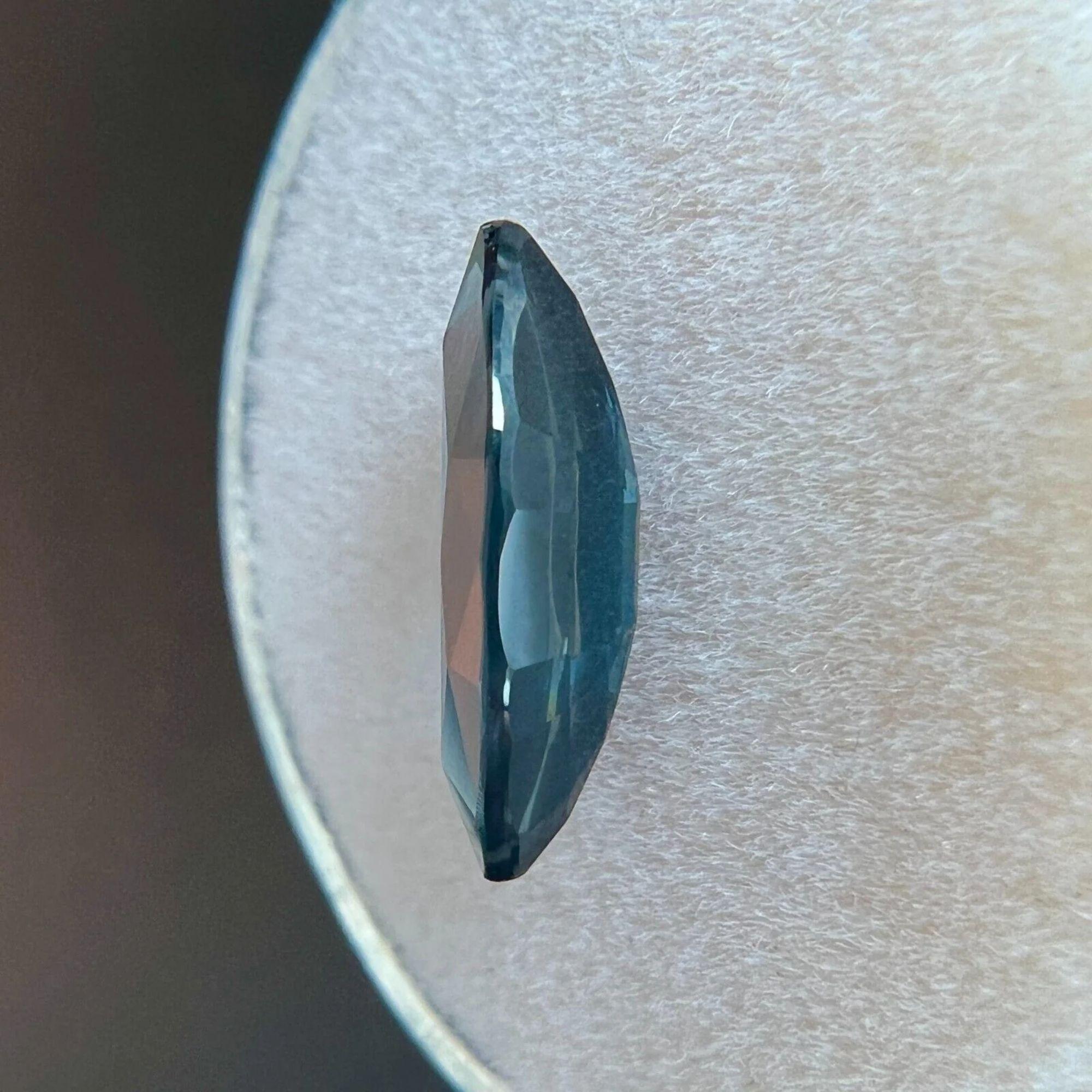 2.16 Carat AIG Certified Vivid Blue Sapphire Marquise Cut Rare Loose Gem For Sale 4
