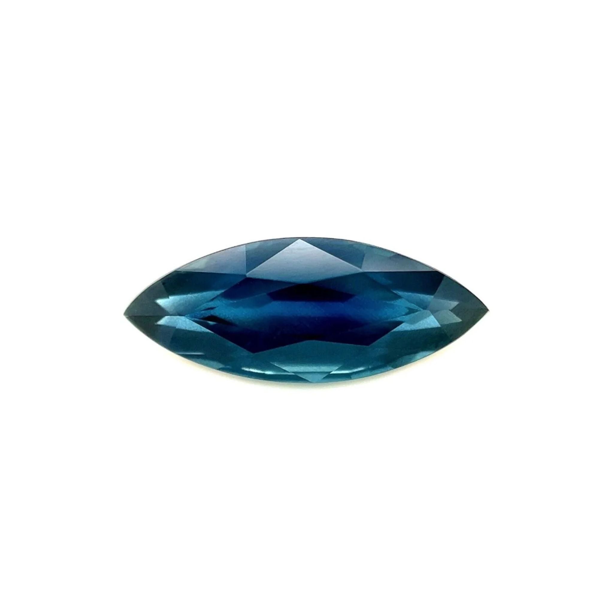 2.16 Carat AIG Certified Vivid Blue Sapphire Marquise Cut Rare Loose Gem For Sale