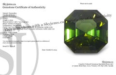 2.16ct Asscher Cut/Square Yellow-Green Tourmaline