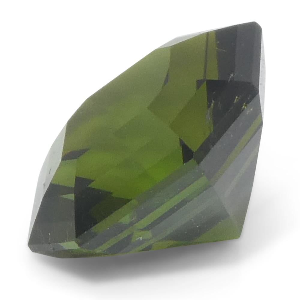 Tourmaline jaune-vert taille/quare Asscher 2,16 carats en vente 5
