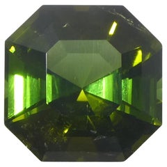 Tourmaline jaune-vert taille/quare Asscher 2,16 carats