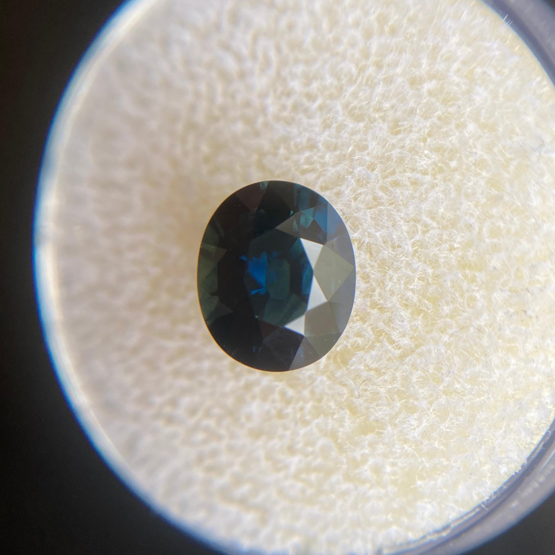 2.16ct Deep Blue Sapphire Oval Cut Loose Gem 6