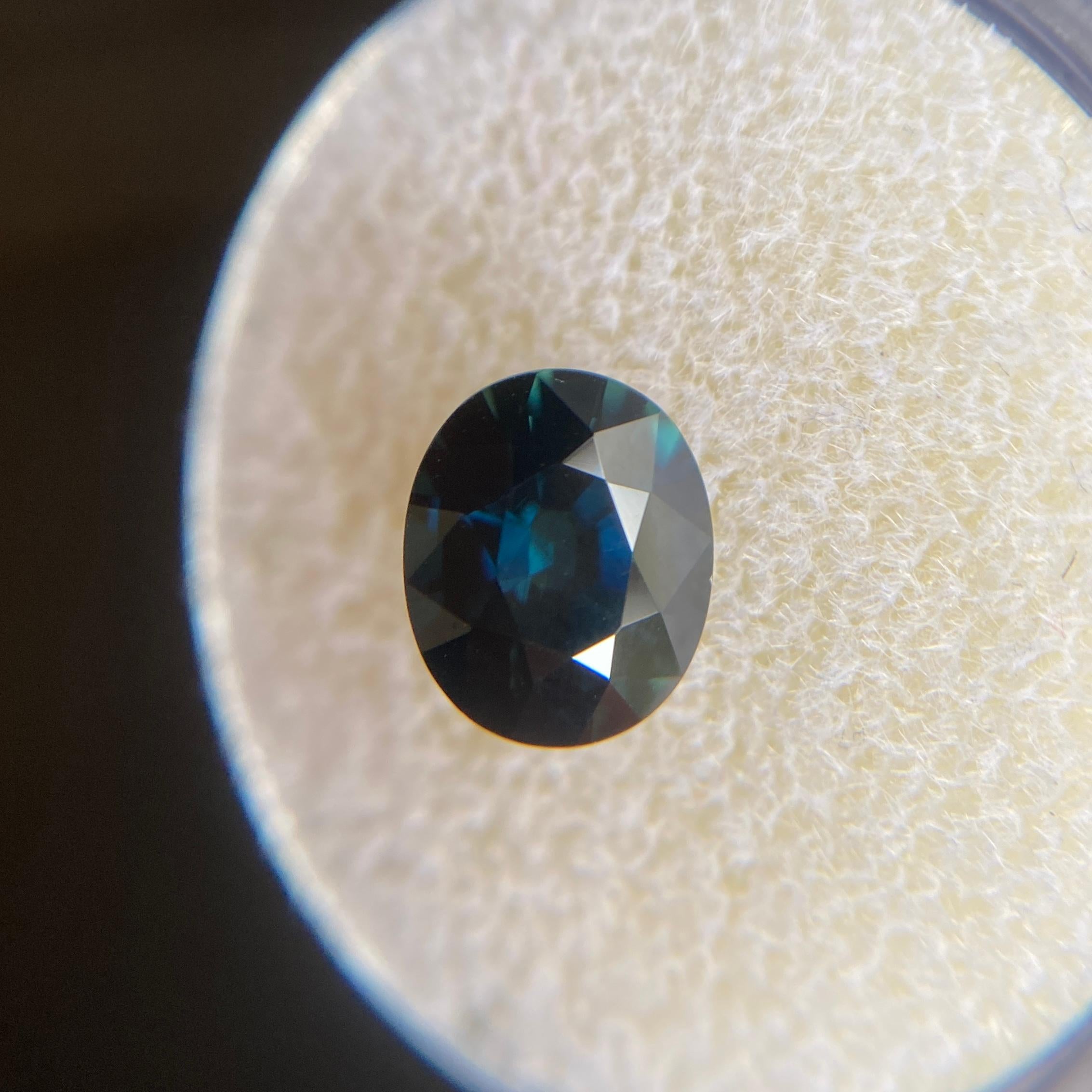 2.16ct Deep Blue Sapphire Oval Cut Loose Gem In New Condition In Birmingham, GB