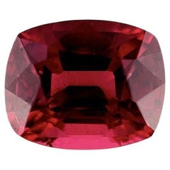 2.16ct Fine Vivid Pink Red Rhodolite Garnet Cushion Cut Loose Rare Gem