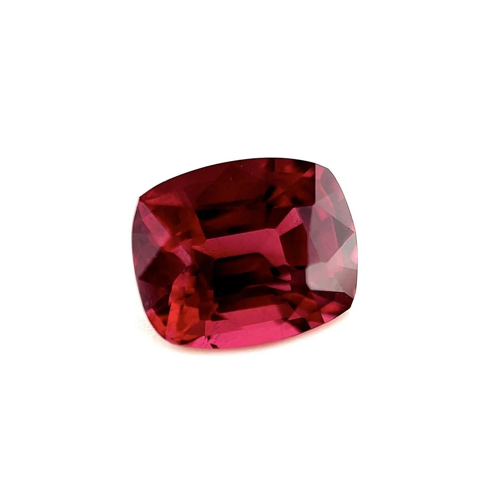 2.16ct Fine Vivid Pink Red Rhodolite Garnet Cushion Cut 7.8x6.4mm Loose Rare Gem

Fine Natural Vivid Red Rhodolite Garnet Gem.
2.16 Carat with a beautiful vivid red pink colour and excellent clarity, a very clean stone with only some very small