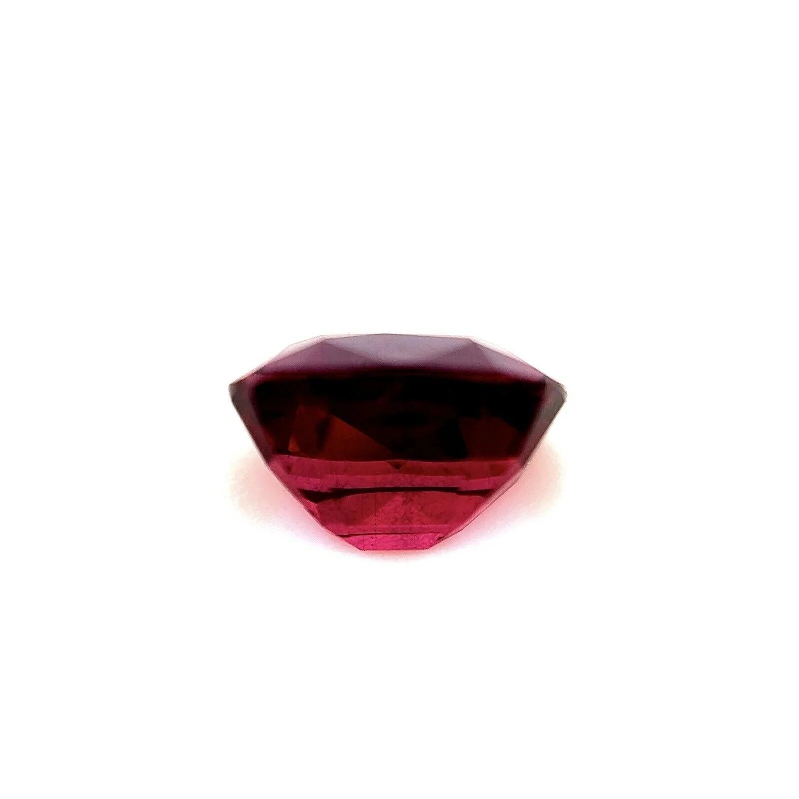 2.16ct Fine Vivid Pink Red Rhodolite Garnet Cushion Cut Loose Rare Gem In New Condition In Birmingham, GB
