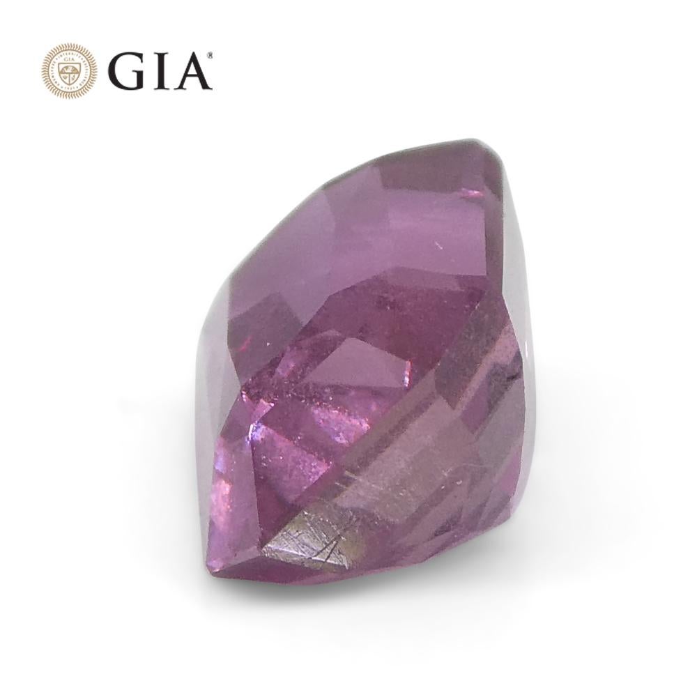 2.16 Carat Octagonal Purple-Pink Sapphire GIA Certified Madagascar For Sale 6