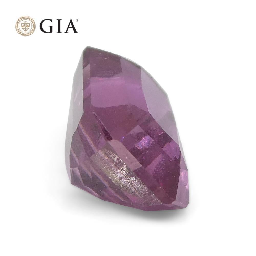 2.16 Carat Octagonal Purple-Pink Sapphire GIA Certified Madagascar For Sale 5