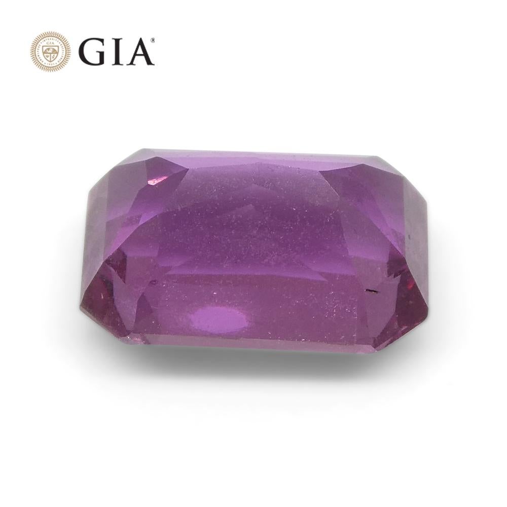 2,16 Karat achteckiger lila-Rosa Saphir GIA zertifiziert Madagaskar 1