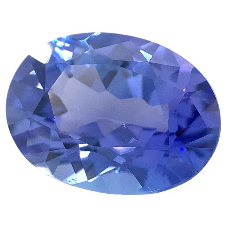 2.16ct Oval Violet Blue Tanzanite from Tanzania For Sale