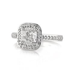 2.17 Carat Cushion Diamond Ring Brilliant White 14K Gold Effortless Elegance