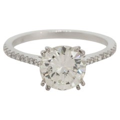 2.17 Carat Round Brilliant Diamond Engagement Ring 18 Karat in Stock