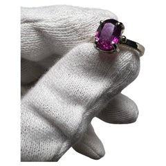 2.17 Carat Vivid Pink Purple Kashmir Sapphire 14k Gold Ring