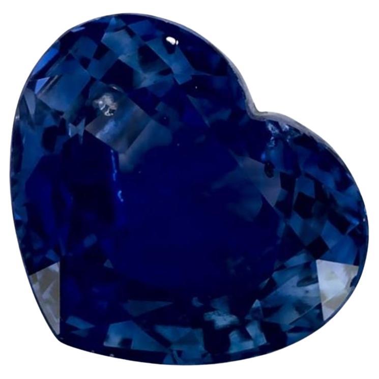 2.17 Ct Blue Sapphire Heart Loose Gemstone