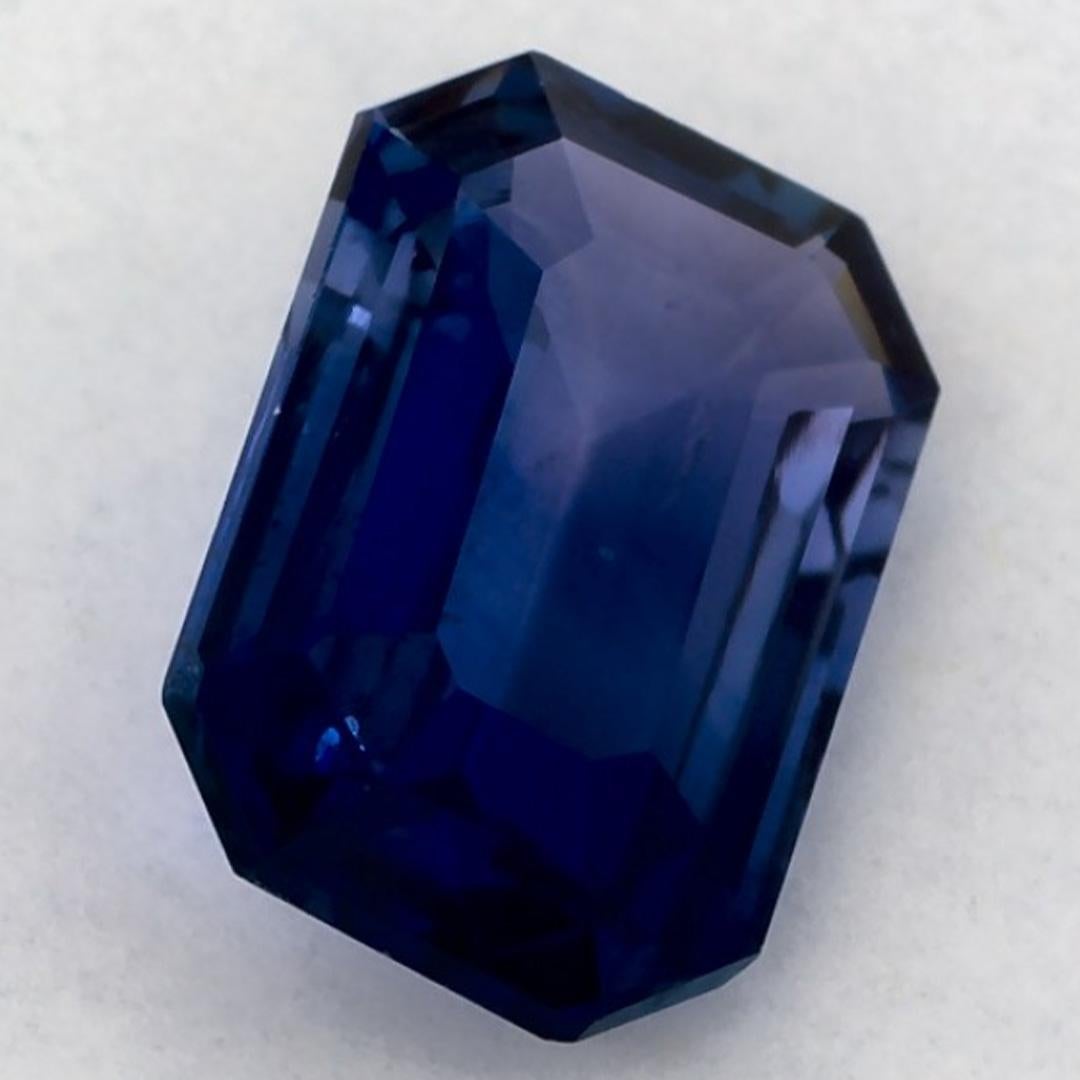 2.17 carati di zaffiro blu ottagonale sfuso in vendita 2